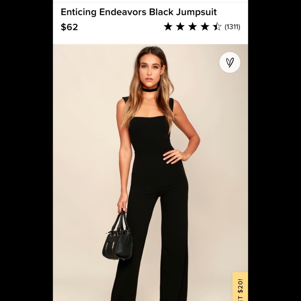 Black Lulu’s Enticing Endeavors Jumpsuit in Large